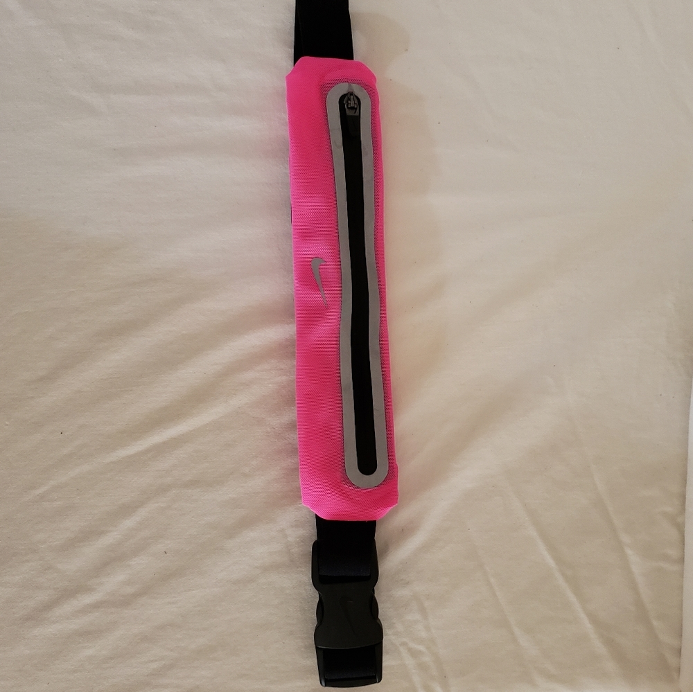 Nike Waist Band Phone Keys Carrier Stretch Pink Grey Black Adjustable Women's